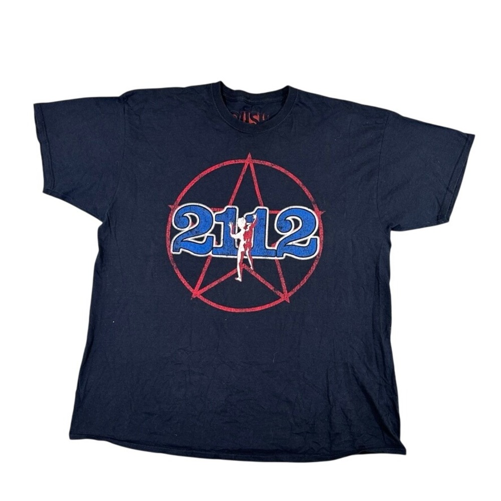 Rush 2112 North American Tour 1976 Graphic T-Shirt Black XXL Control Band Tee